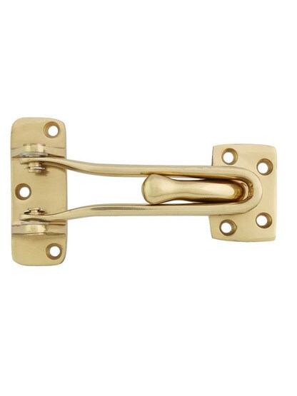 4 inch Swing-Arm Door Guard in Polished Brass.